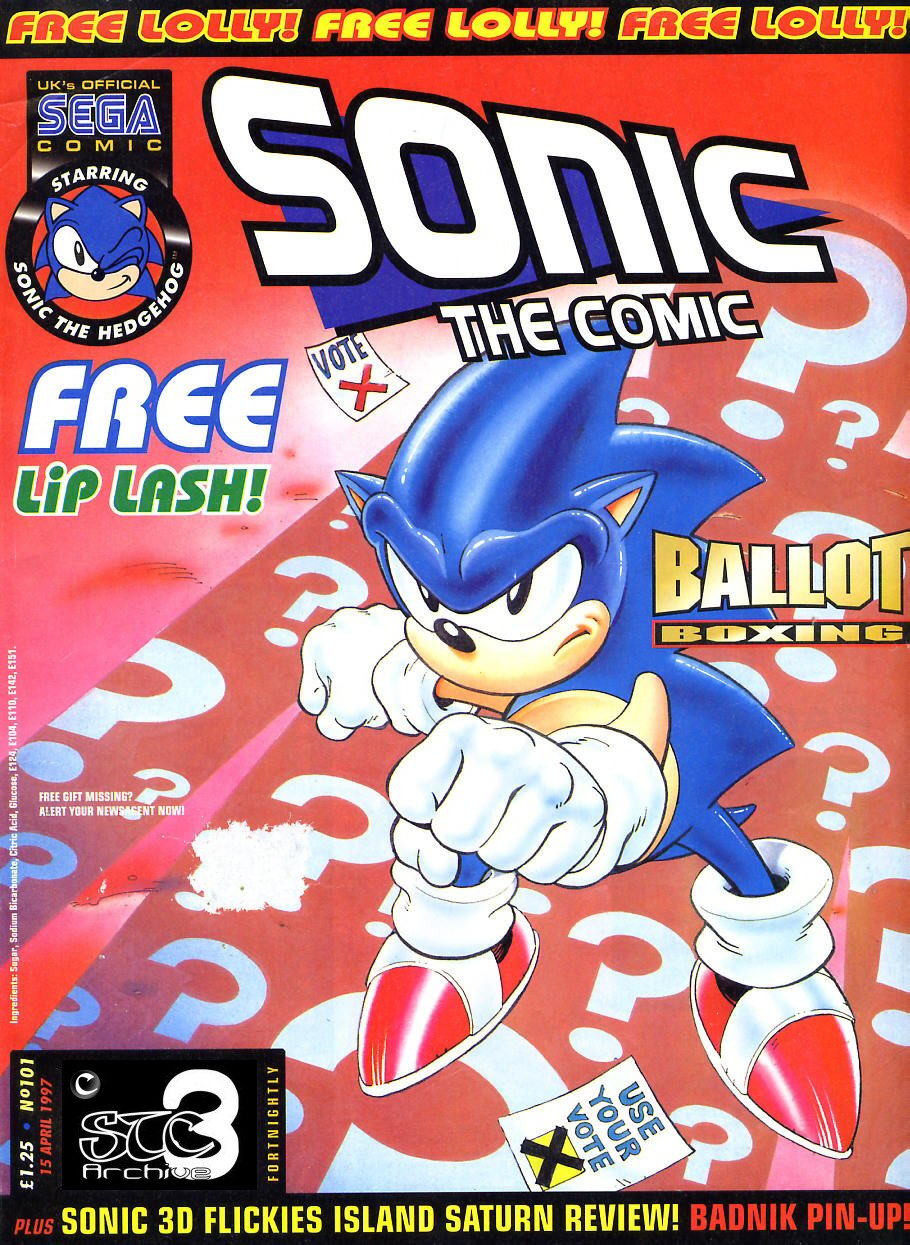 Sonic - The Comic Issue No. 101 Cover Page